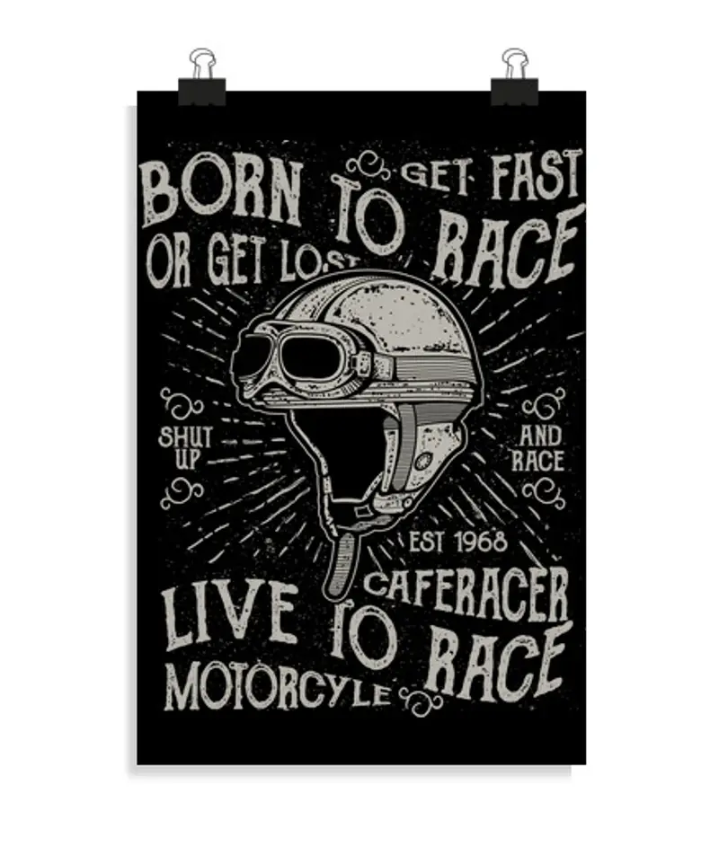 Poster verticale 2: 3 - (20 x 30 cm) born a r ace
