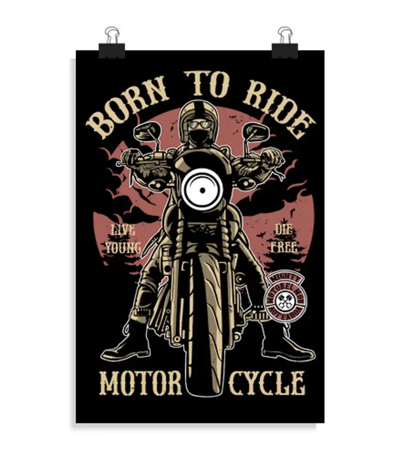 Poster verticale 2: 3 - (20 x 30 cm) born per ride