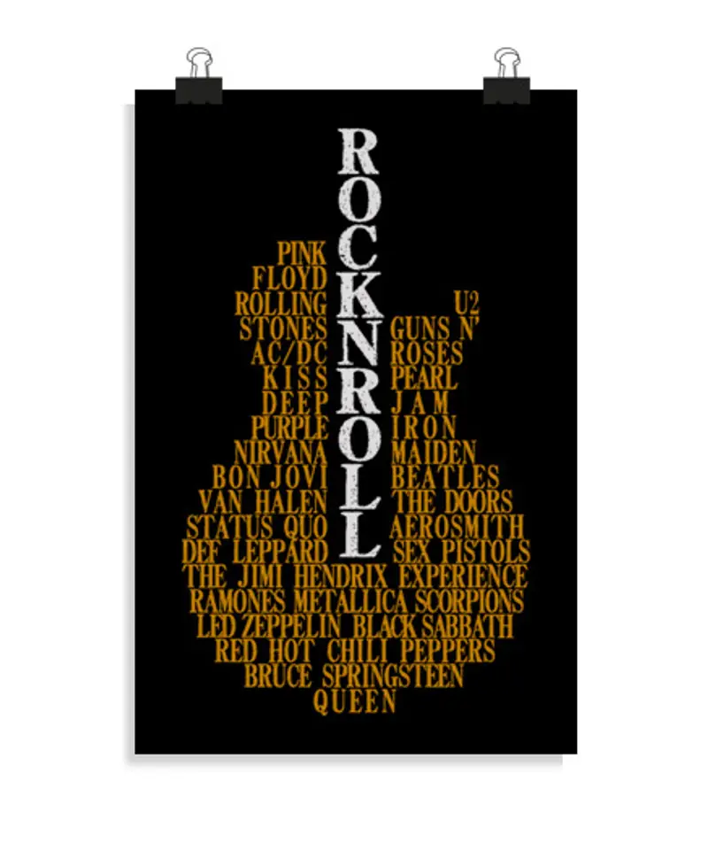Poster verticale 2: 3 - (20 x 30 cm) chitarra rock n giochi di ruolo l