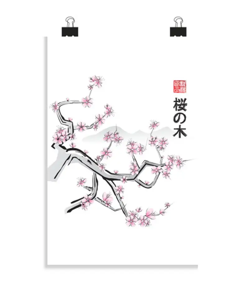 Poster verticale 2: 3 - (20 x 30 cm) ciliegia sumi 2