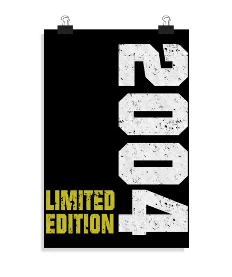 Poster verticale 2:3 - (20 x 30 cm) compleanno edizione limitata 2004 nata