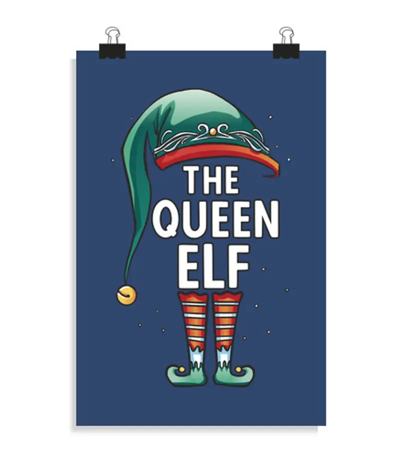 Poster verticale 2: 3 - (20 x 30 cm) costume da elfo di natale da regina deg