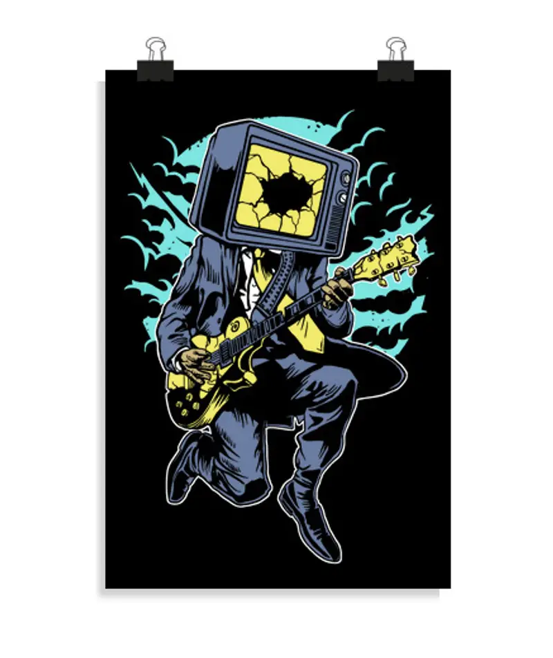 Poster verticale 2: 3 - (20 x 30 cm) d eat h rock