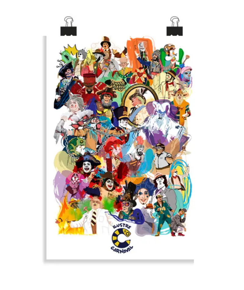 Poster verticale 2: 3 - (20 x 30 cm) disegnore carnevale