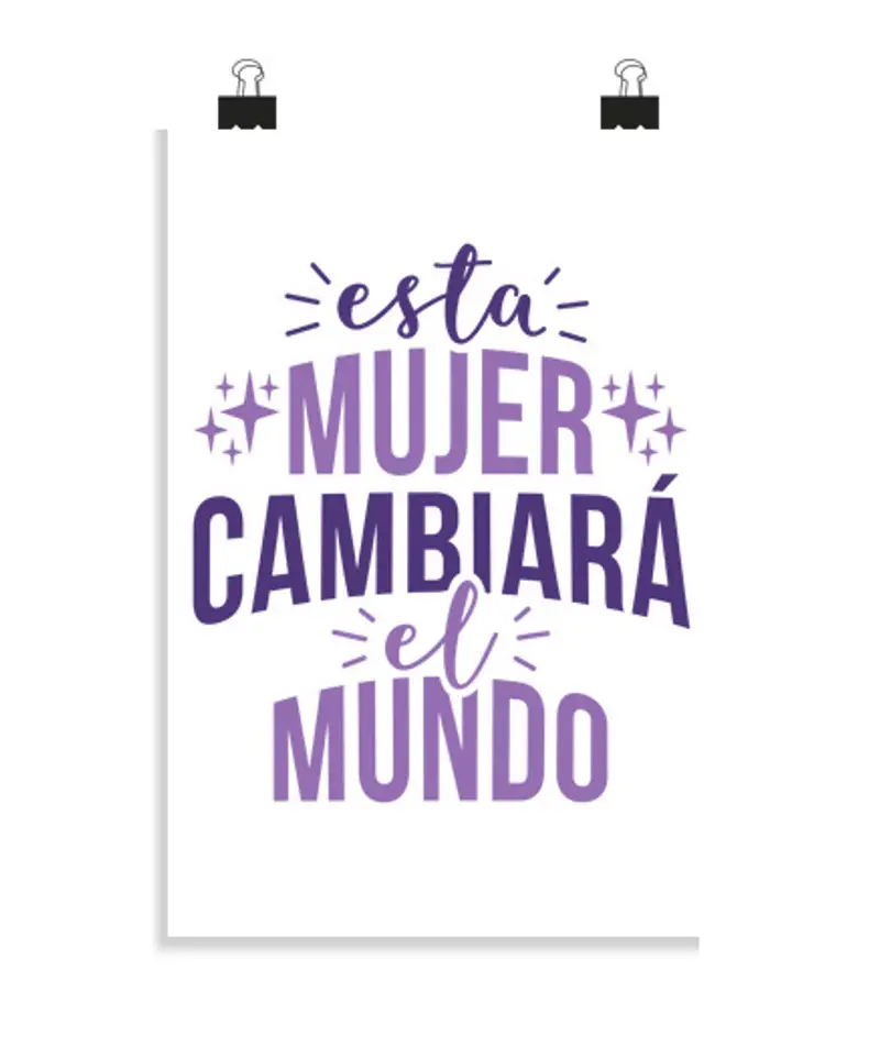Poster verticale 2:3 - (20 x 30 cm) esta mujer cambiara el mundo