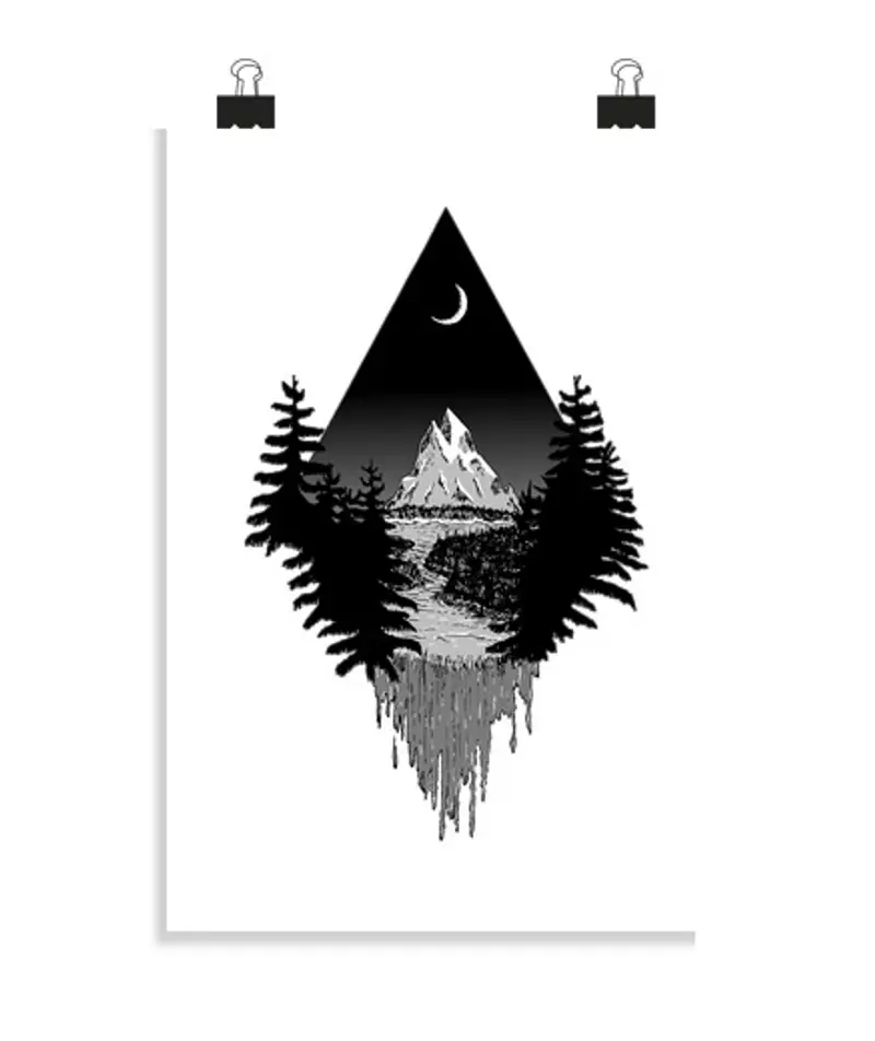 Poster verticale 2: 3 - (20 x 30 cm) forest moon p