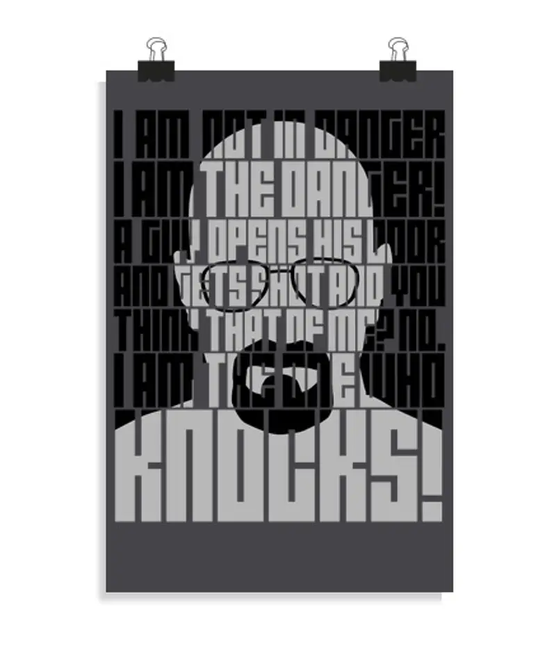 Poster verticale 2:3 - (20 x 30 cm) heisenberg è il pericolo