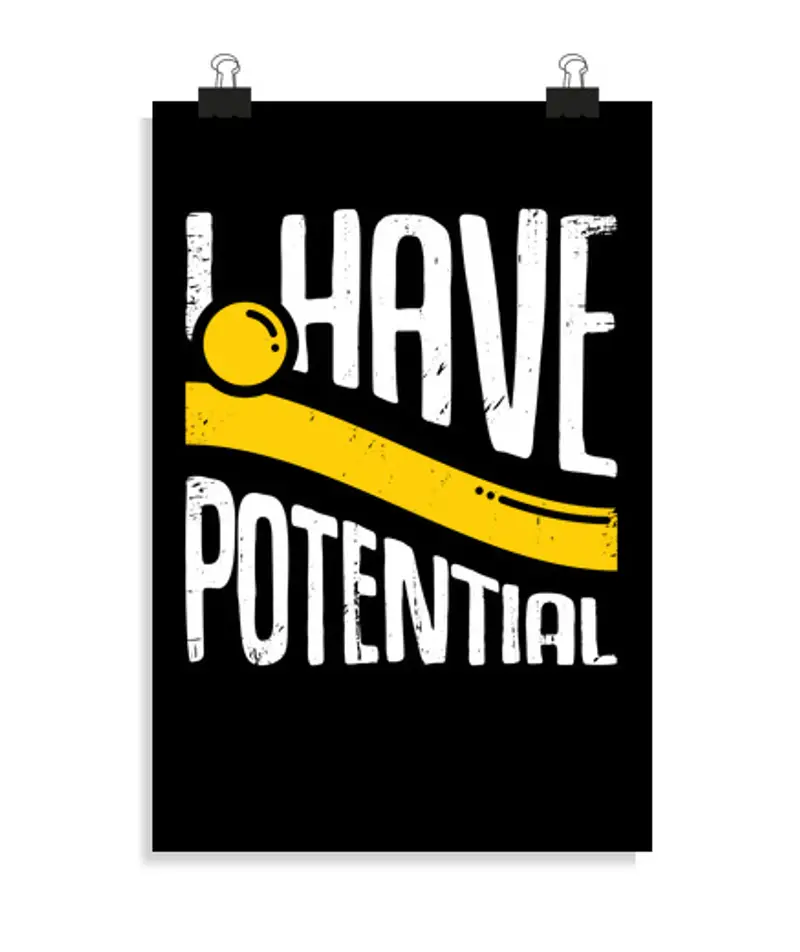Poster verticale 2:3 - (20 x 30 cm) ho un potenziale dono da fisico fisico