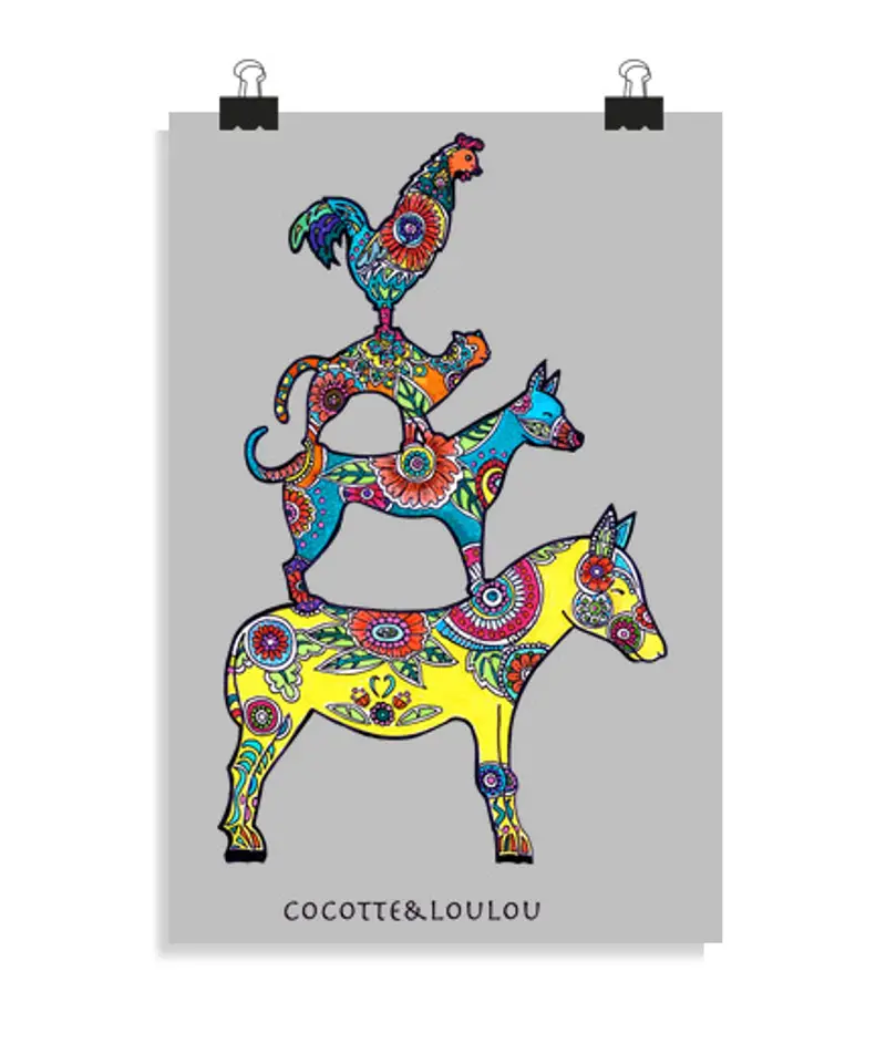 Poster verticale 2: 3 - (20 x 30 cm) i musicisti di brema