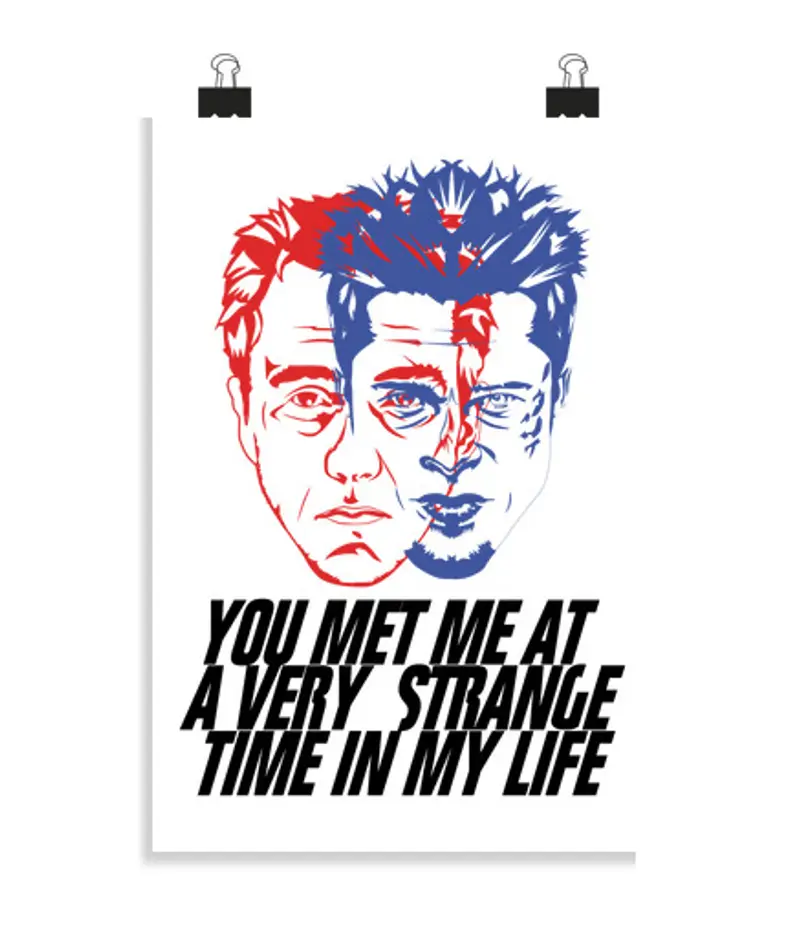 Poster verticale 2: 3 - (20 x 30 cm) il fight club - fight club