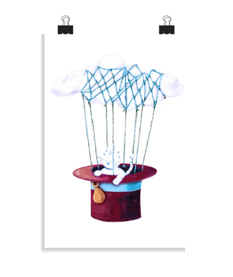 Poster verticale 2: 3 - (20 x 30 cm) il gattoto travel nei dreams