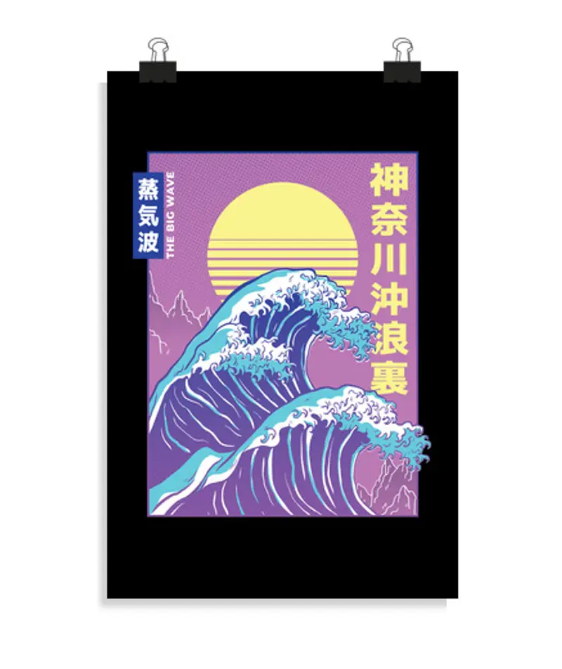 Poster verticale 2: 3 - (20 x 30 cm) il grande vaporwave giapponese