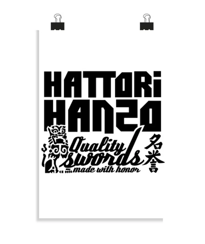 Poster verticale 2: 3 - (20 x 30 cm) kill bill: hat tori hanzo