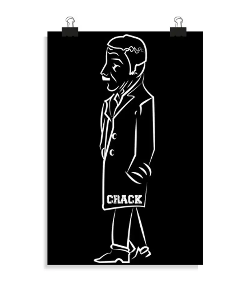 Poster verticale 2: 3 - (20 x 30 cm) la crack bianca