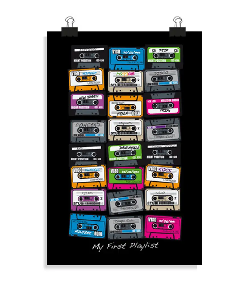 Poster verticale 2: 3 - (20 x 30 cm) la mia prima playlist