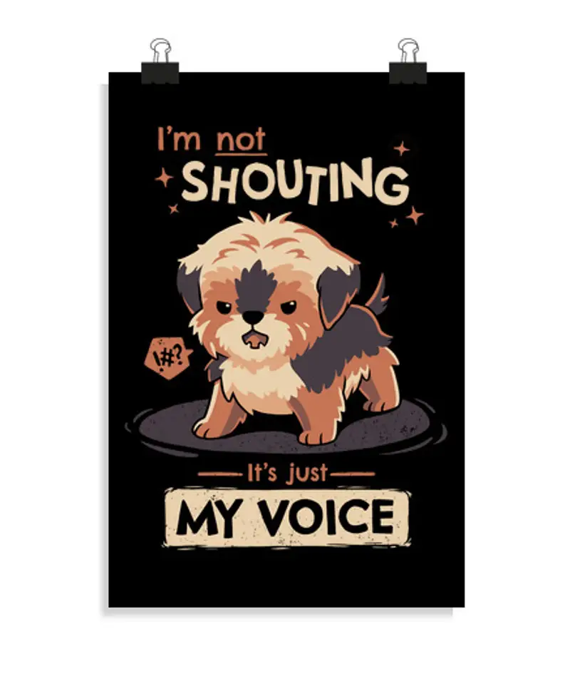 Poster verticale 2: 3 - (20 x 30 cm) la mia voce poster di cane yorkshire terrier