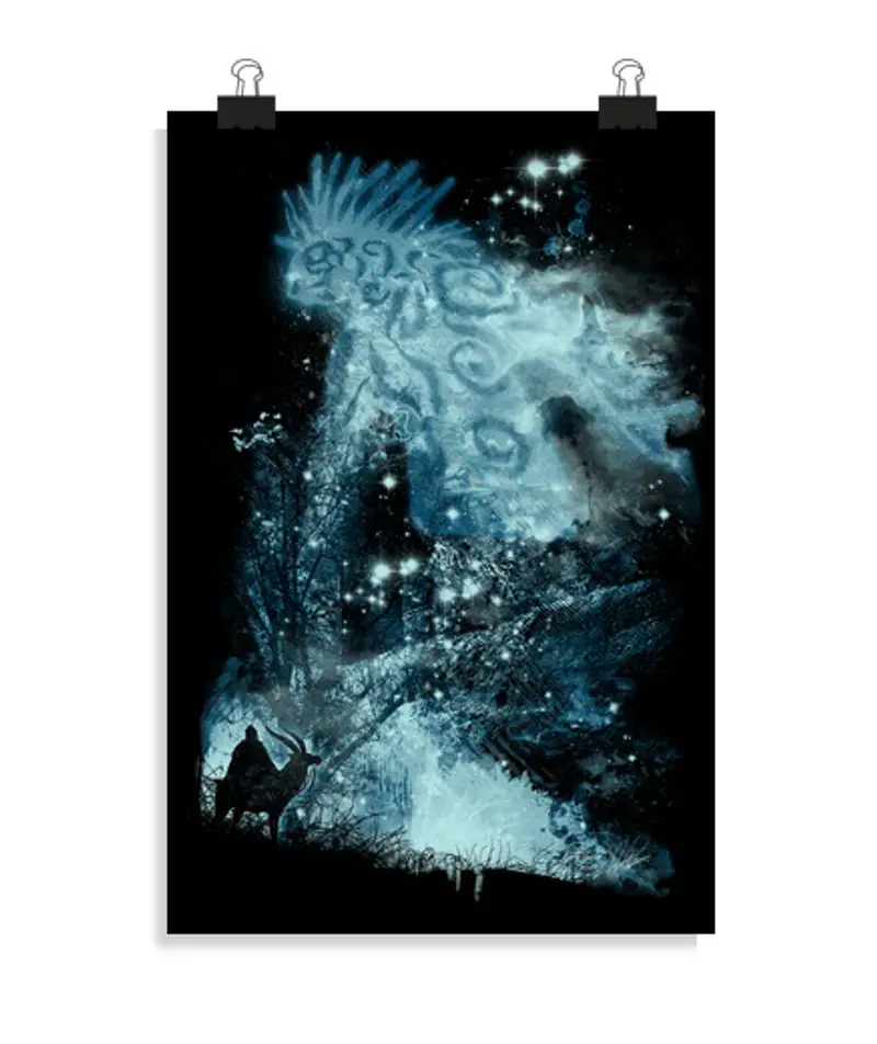 Poster verticale 2:3 - (20 x 30 cm) lo spirito della foresta in aumento