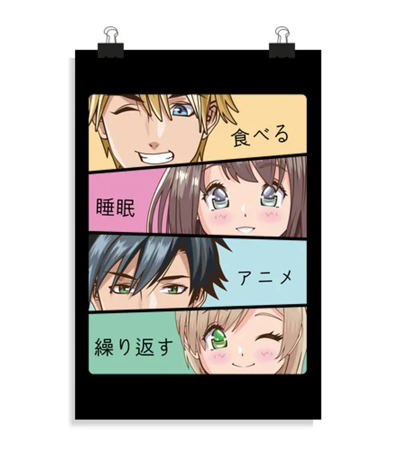Poster verticale 2:3 - (20 x 30 cm) mangia la ripetizione dell39anime del s