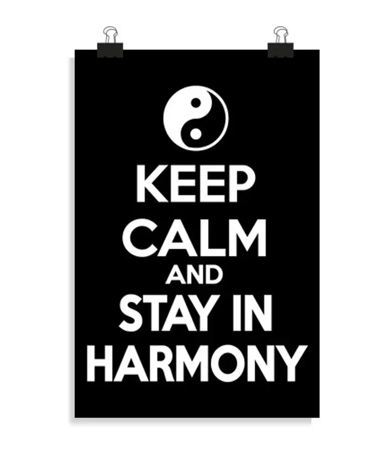 Poster verticale 2: 3 - (20 x 30 cm) mantieni la calma e rimani in armonia