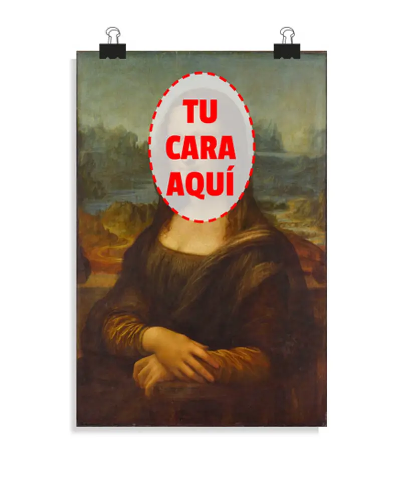 Poster verticale 2: 3 - (20 x 30 cm) Monna Lisa con la tua faccia
