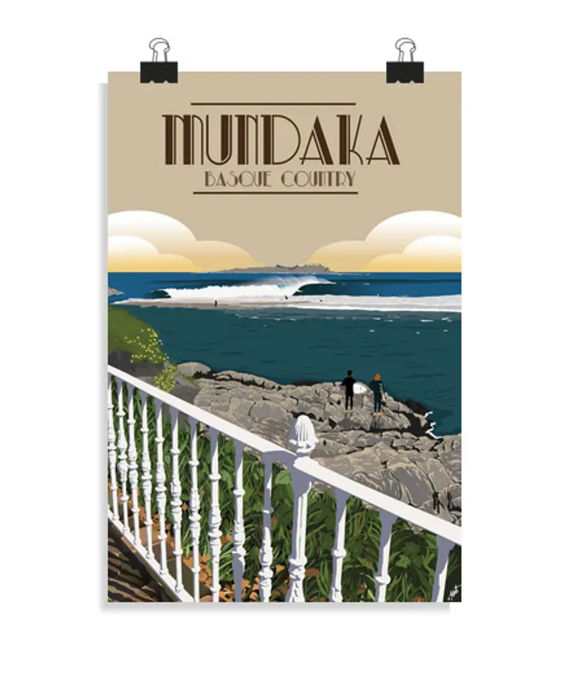 Poster verticale 2: 3 - (20 x 30 cm) mundaka surf