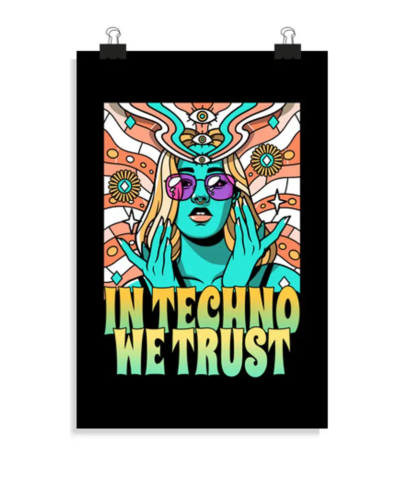 Poster verticale 2: 3 - (20 x 30 cm) nella techno ci fidiamo