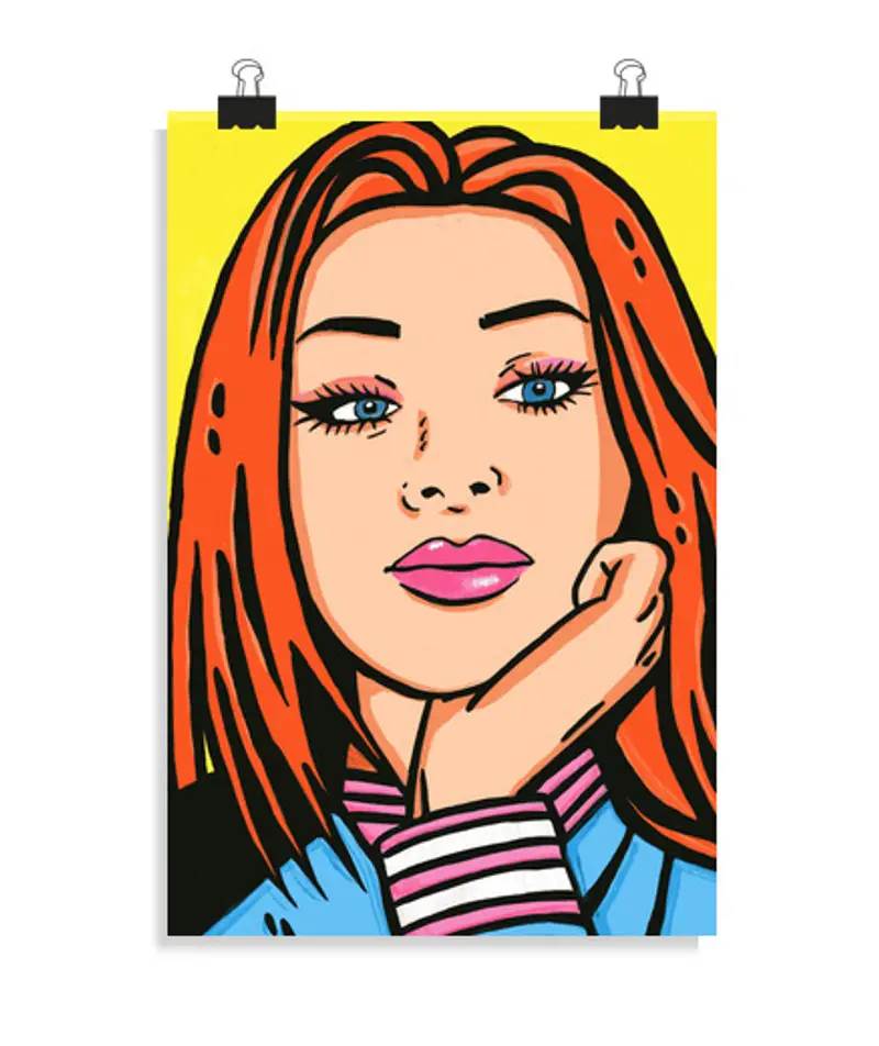 Poster verticale 2: 3 - (20 x 30 cm) orange is the new black fumetti pop art orange is the new black