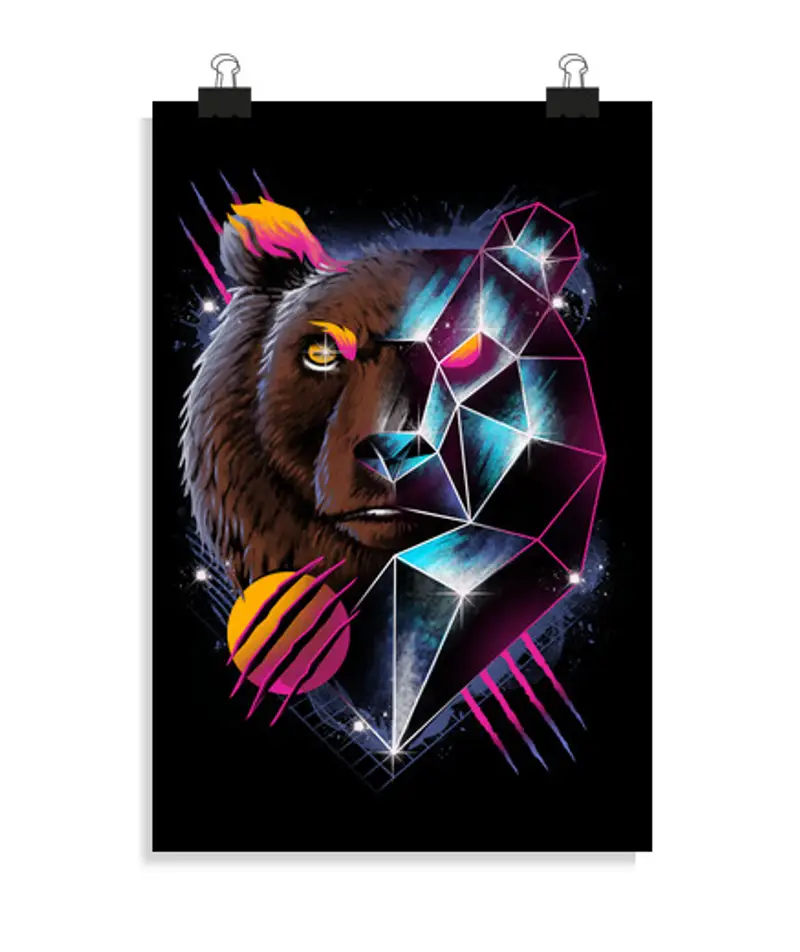 Poster verticale 2: 3 - (20 x 30 cm) orso rad