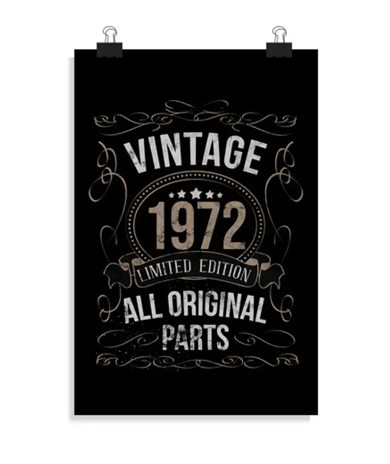 Poster verticale 2: 3 - (20 x 30 cm) parti originali del compleanno dell39an