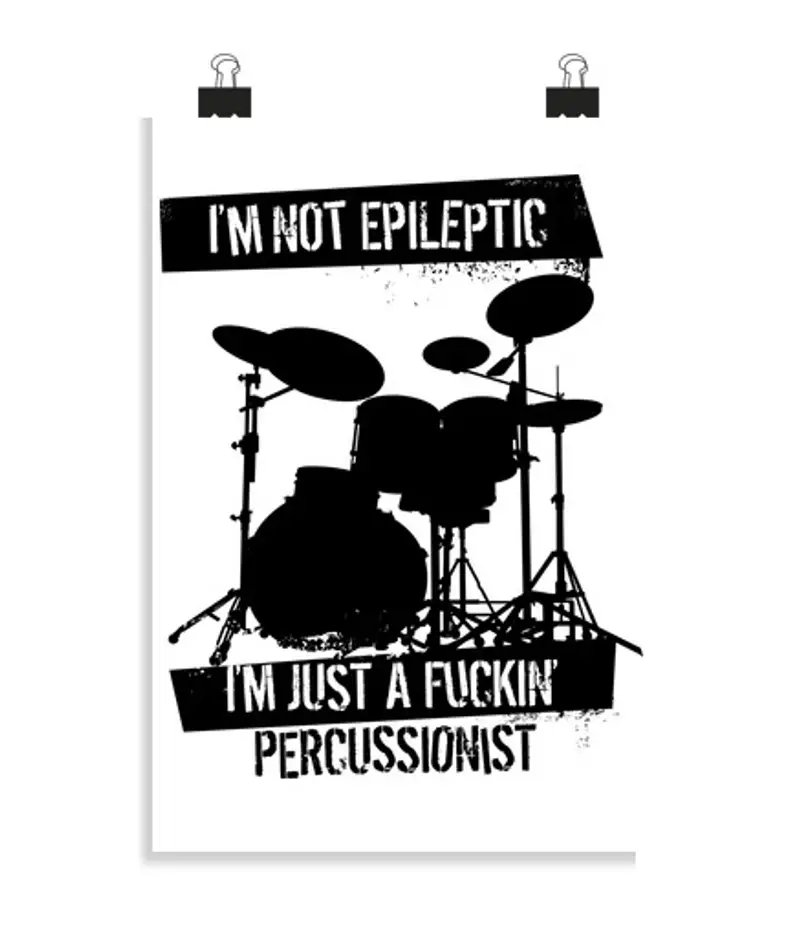 Poster verticale 2: 3 - (20 x 30 cm) percussionista epilettico