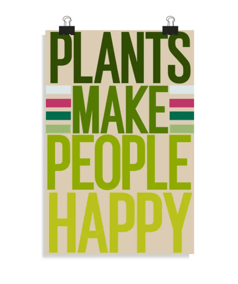 Poster verticale 2: 3 - (20 x 30 cm) pianta ti rendono felice