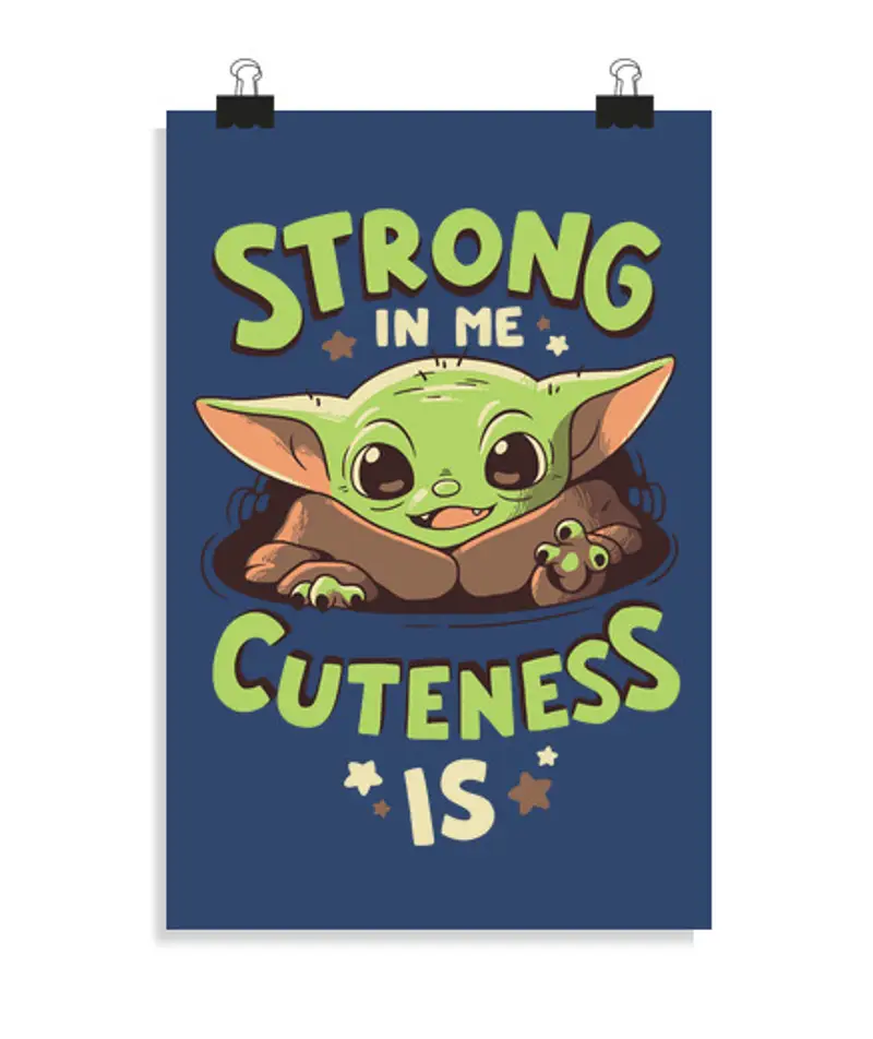 Poster verticale 2:3 - (20 x 30 cm) poster carino forza mandaloriano bebè yoda