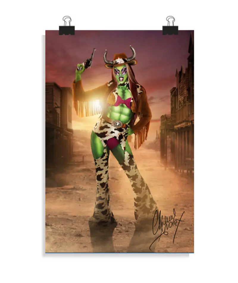 Poster verticale 2: 3 - (20 x 30 cm) poster cowboy alieno