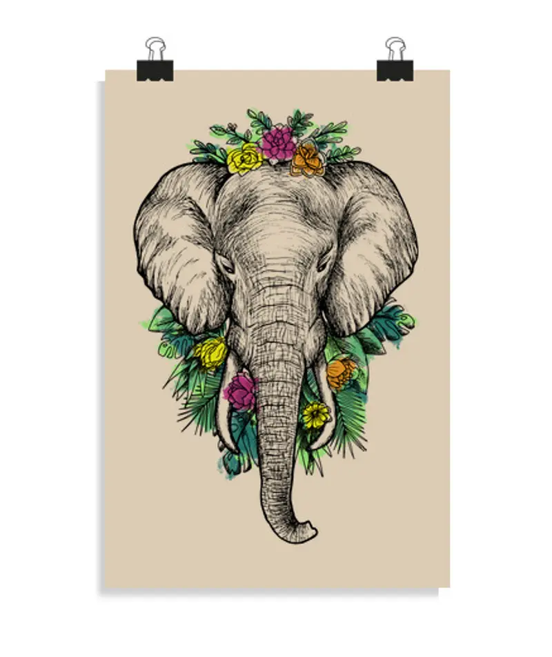 Poster verticale 2:3 - (20 x 30 cm) poster di elefanti