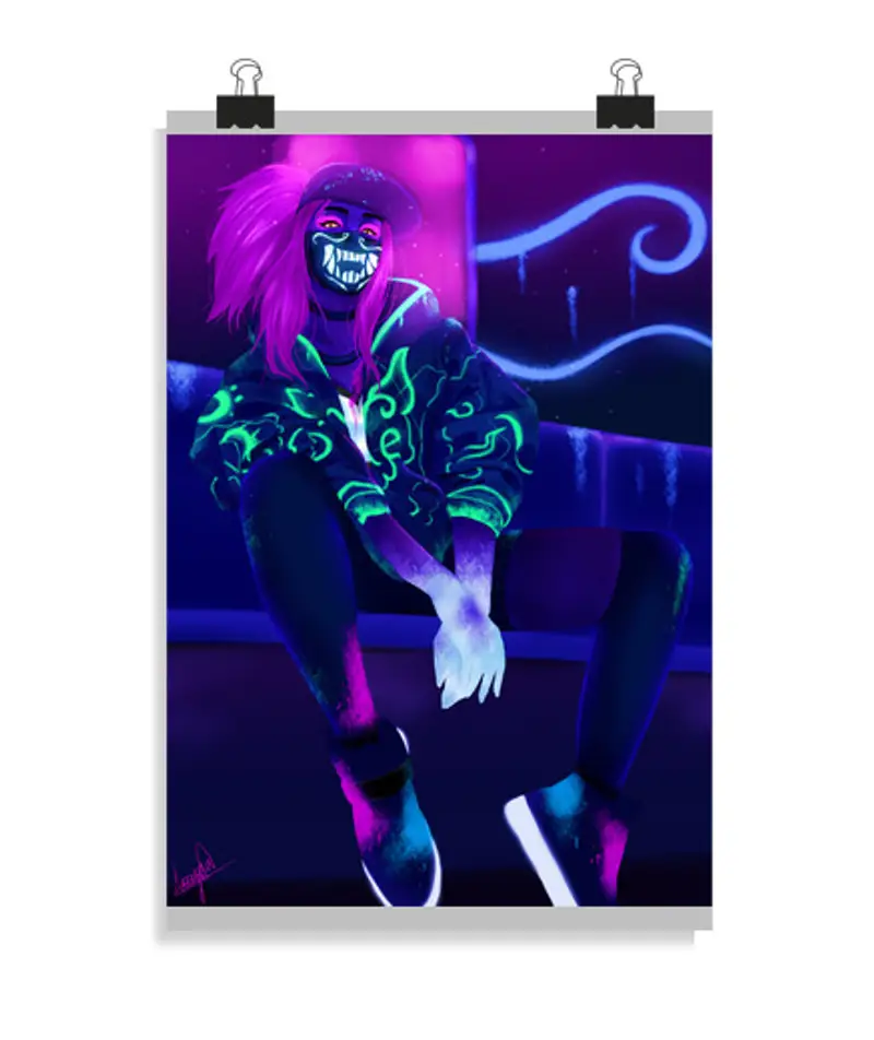 Poster verticale 2:3 - (20 x 30 cm) poster di league of legends - akali kda