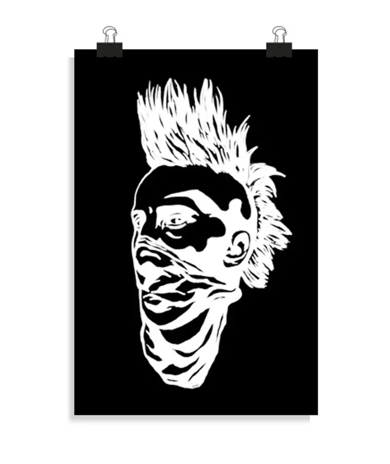 Poster verticale 2: 3 - (20 x 30 cm) ragazzo punk al contrario
