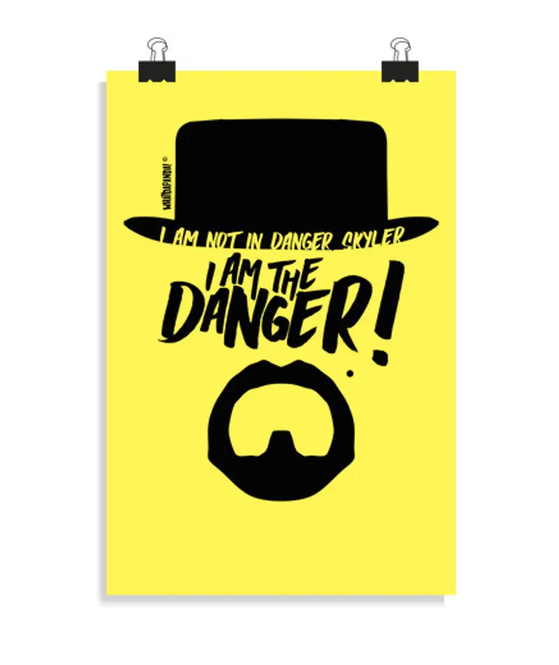 Poster verticale 2:3 - (20 x 30 cm) rompere male - io sono il pericolo