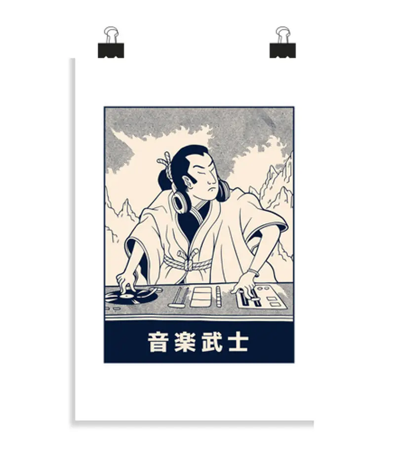 Poster verticale 2:3 - (20 x 30 cm) samurai dj