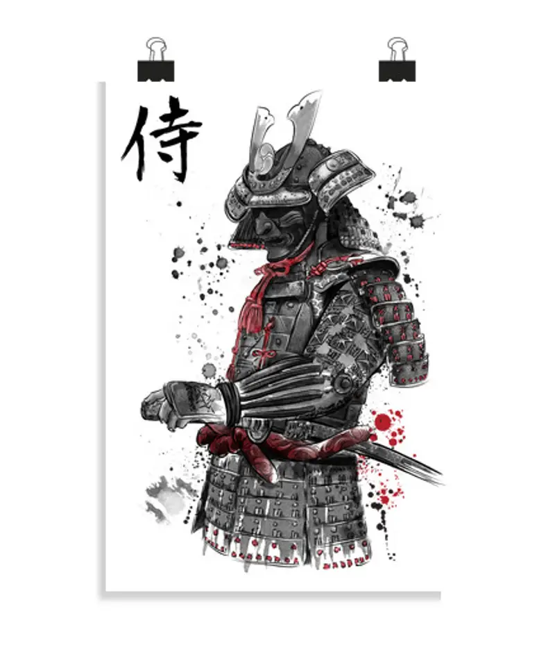 Poster verticale 2: 3 - (20 x 30 cm) samurai sumi-e