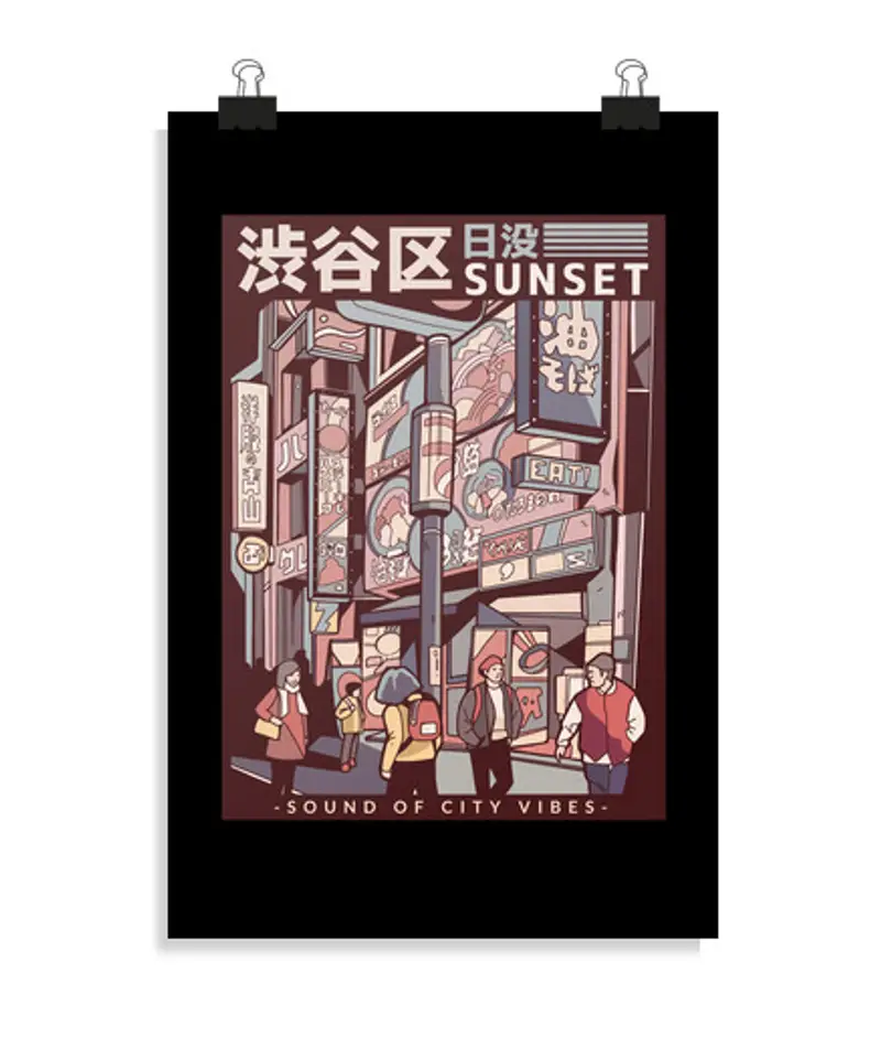 Poster verticale 2: 3 - (20 x 30 cm) shibuya street tokyo