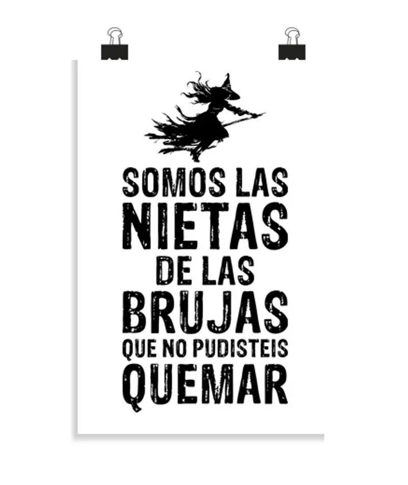 Poster verticale 2: 3 - (20 x 30 cm) siamo le nipoti le streghe che non potevi bruciare