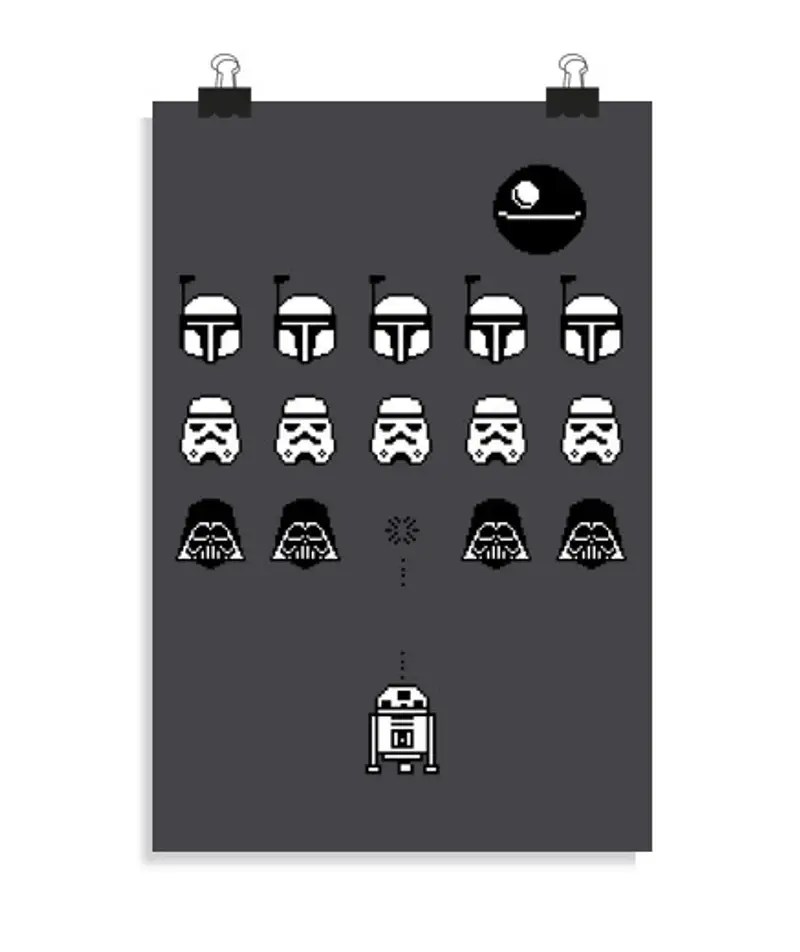 Poster verticale 2:3 - (20 x 30 cm) spazio nei vaders