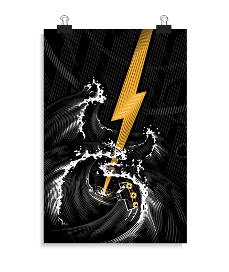 Poster verticale 2: 3 - (20 x 30 cm) tempesta di chitarra elettrica