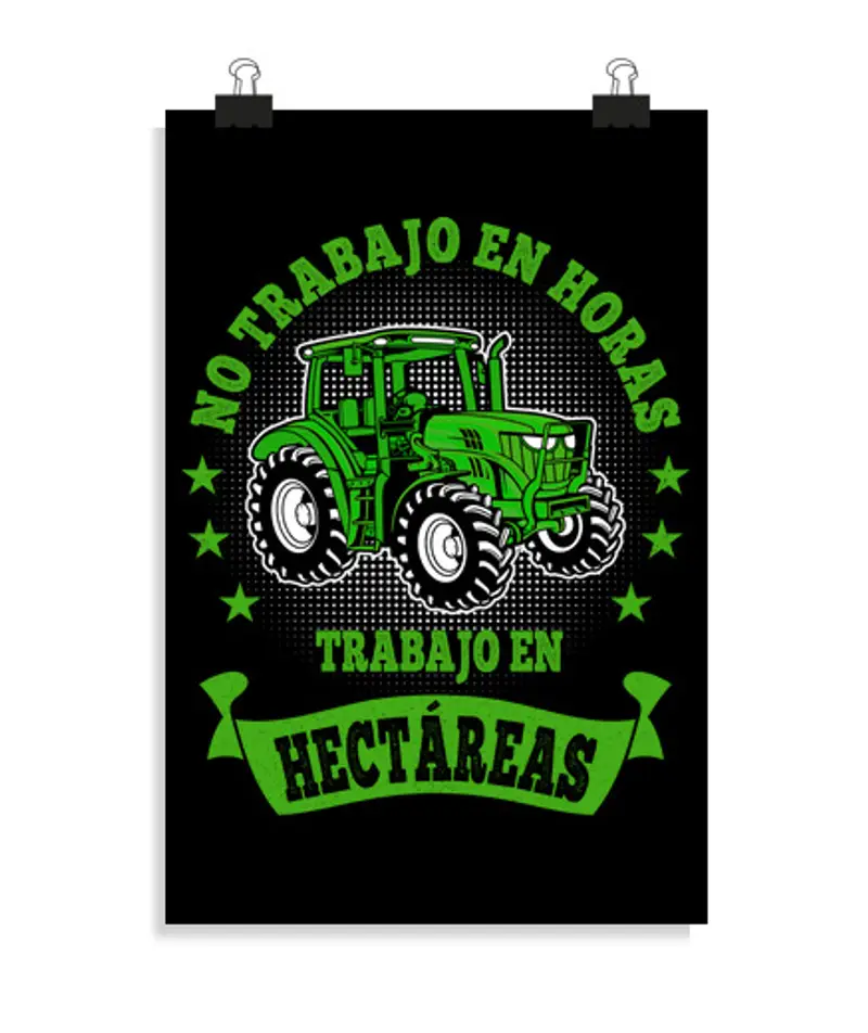 Poster verticale 2:3 - (20 x 30 cm) Tractor para Granjeros y Agricultores