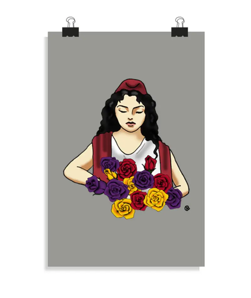 Poster verticale 2: 3 - (20 x 30 cm) tredici rose