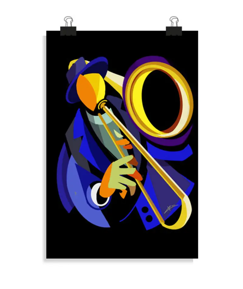Poster verticale 2:3 - (20 x 30 cm) trombone baras