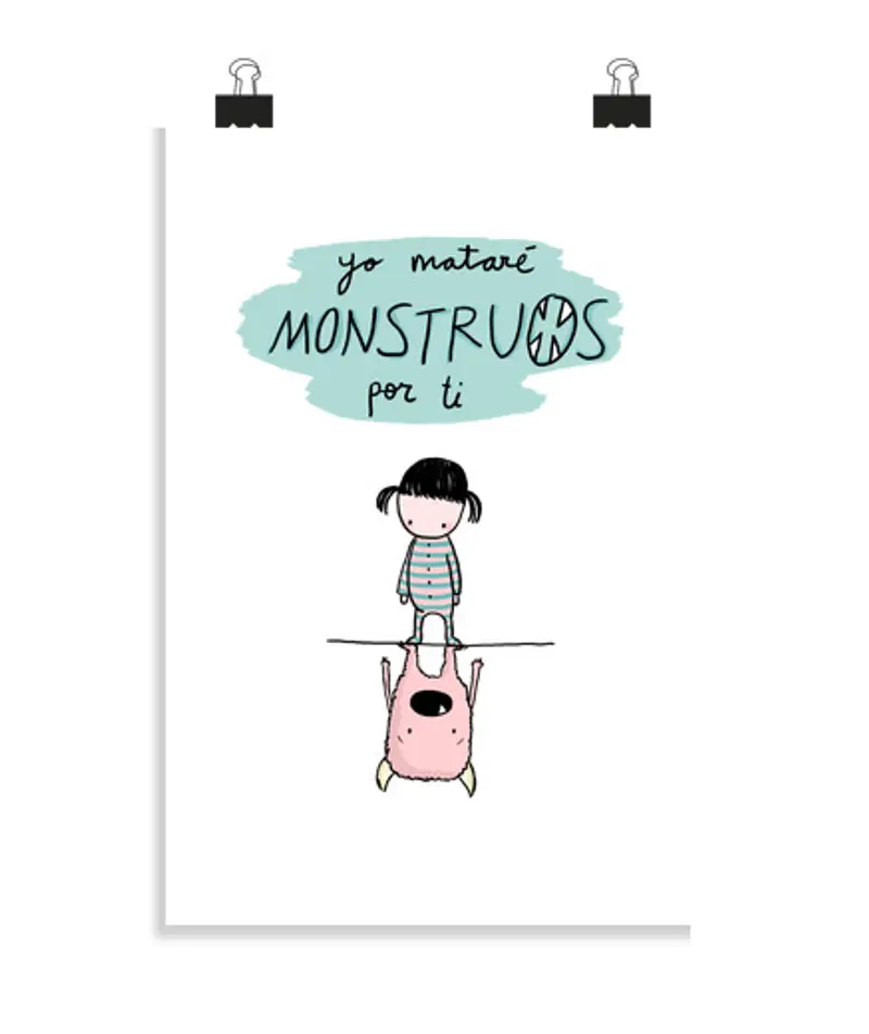 Poster verticale 2: 3 - (20 x 30 cm) uccidere mostri per te