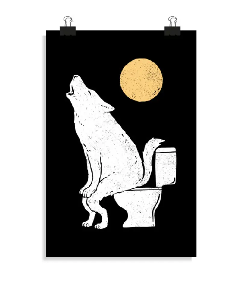 Poster verticale 2: 3 - (20 x 30 cm) ululando di notte