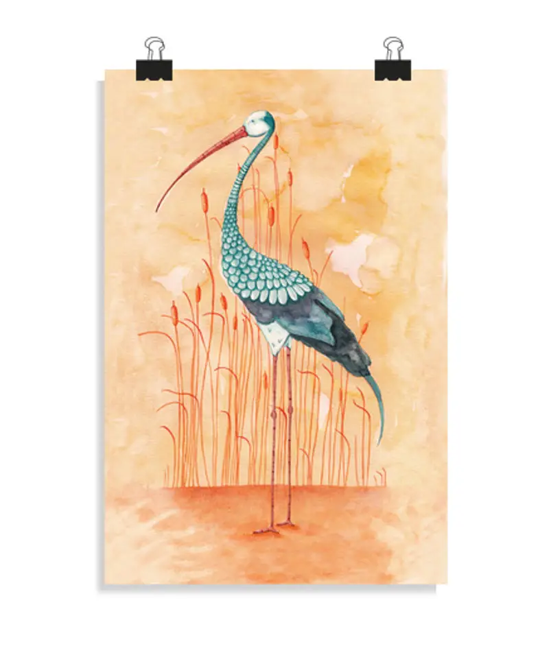 Poster verticale 2: 3 - (20 x 30 cm) una cicogna esotica
