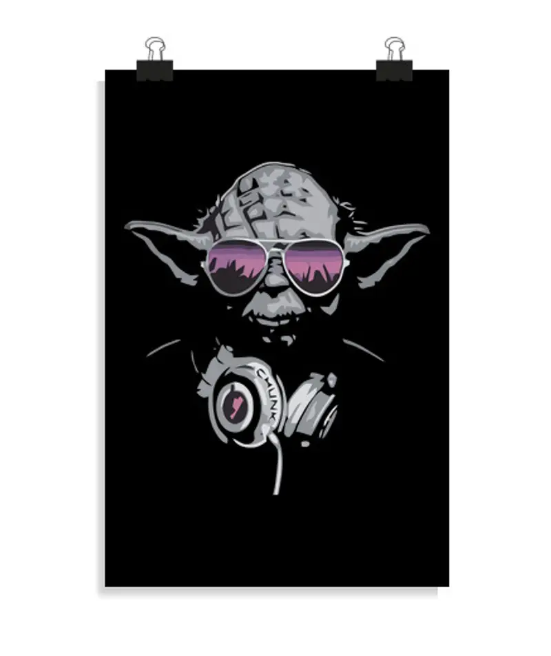 Poster verticale 2:3 - (20 x 30 cm) yoda originale dj